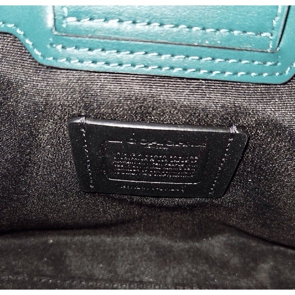 Coach CX286 Nina Small Tote Emerald Studded Signature Rivets NWT - Picture 8 of 12